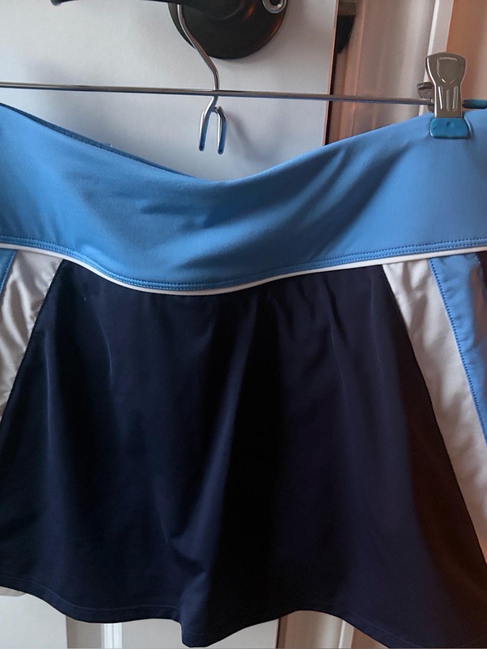 Fila Navy and Light Blue Skirt with White Logo Detail - Picture 1 of 4
